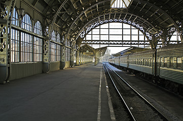 Image showing Railroad station platform