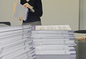 Image showing Piles of Handout Pamphlets