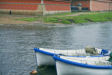 Image showing Boats near Fortress 