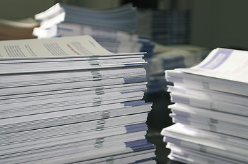 Image showing Piles of Handout Pamphlets