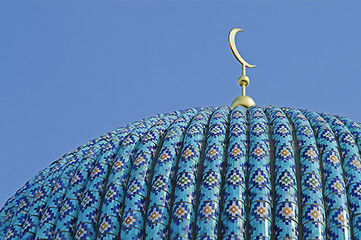 Image showing tiled dome of mosque in Saint Petersburg