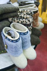 Image showing Traditional Russian felted shoes 