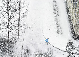 Image showing Girl running