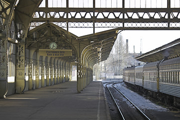 Image showing Railroad station platform