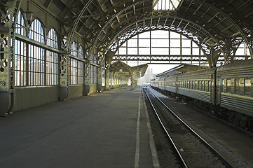 Image showing Railroad station platform