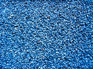 Image showing blue background from grains of a poppy