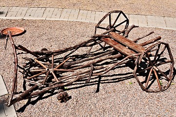 Image showing Collapsed Old Wagon