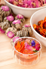 Image showing Herbal natural floral tea infusion with dry flowers