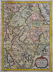 Image showing Original antique east Africa map.