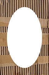 Image showing Packing box wall and white oval in center 