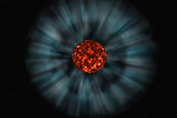 Image showing Explosion on the planet