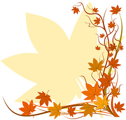 Image showing Fall background, autumn leaf