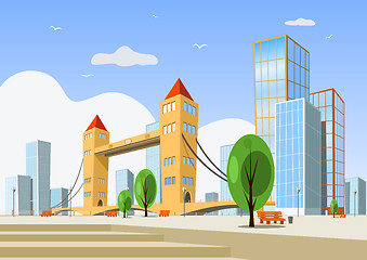 Image showing Abstract vector city - summer