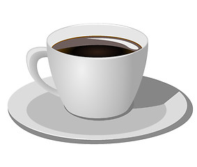 Image showing Coffee cup on white background