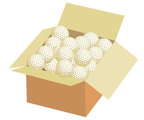 Image showing Full box of golf ball