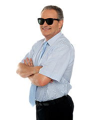 Image showing Confident male executive wearing sunglasses