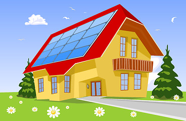 Image showing Alternative energy, solar power system