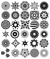 Image showing 30 vector abstract symbols