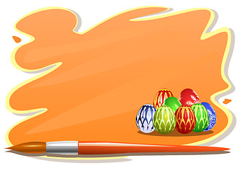 Image showing Easter eggs sticker