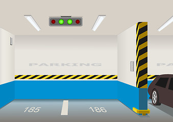 Image showing Empty parking lot area. Vector illustration