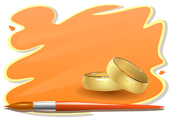 Image showing Wedding sticker design