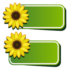 Image showing Vector stickers and sunflower
