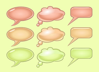 Image showing Pastel color speech bubbles