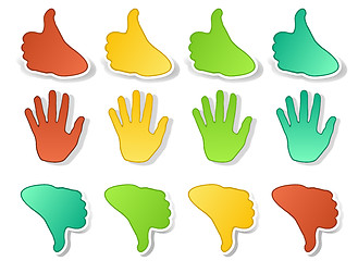 Image showing Hands expressions stickers