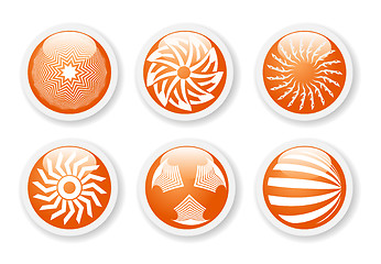 Image showing Orange abstract symbols