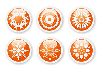 Image showing Orange abstract symbols