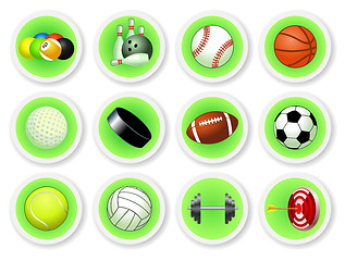 Image showing  Sport balls icon set