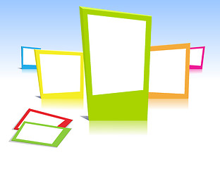 Image showing Colorful photo frames in vector art