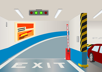 Image showing Underground parking garage. Vector illustration