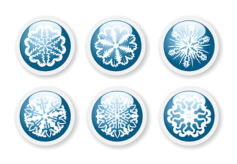 Image showing Christmas snowflake stickers 