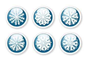 Image showing Christmas snowflake stickers 