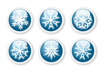 Image showing Christmas snowflake stickers 