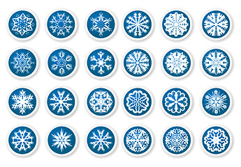 Image showing Christmas snowflake stickers 