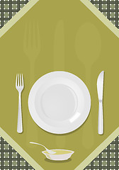 Image showing Restaurant menu, green design