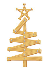 Image showing Wooden Christmas tree design