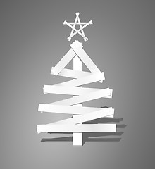 Image showing Christmas tree from paper strips