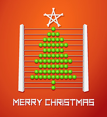 Image showing Christmas tree from abacus ball
