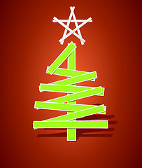 Image showing Christmas tree from paper strips