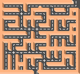 Image showing Road labyrinth