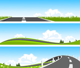 Image showing BANNER - Way through nature. Vector