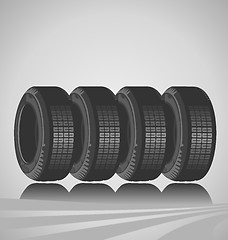 Image showing Car tires design