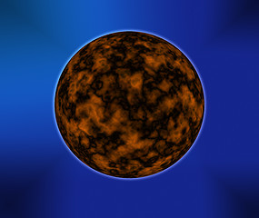 Image showing Unknown planet on a dark blue background