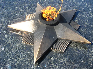 Image showing The eternal fire to the lost soldiers