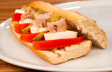 Image showing Tuna baguette