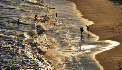 Image showing Sunset on Piratininga beach 