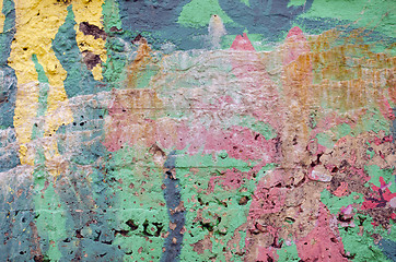 Image showing Background of rough surface wall various colors 